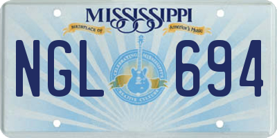 MS license plate NGL694