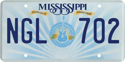 MS license plate NGL702
