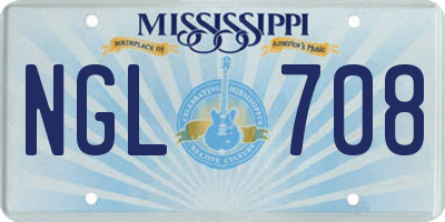 MS license plate NGL708