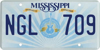 MS license plate NGL709