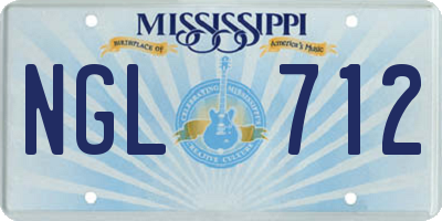 MS license plate NGL712