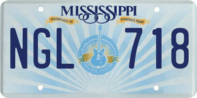 MS license plate NGL718