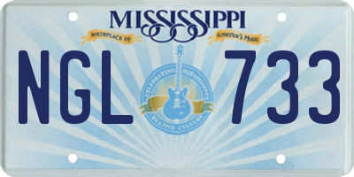 MS license plate NGL733