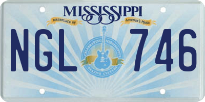 MS license plate NGL746