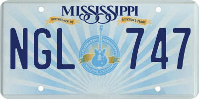 MS license plate NGL747