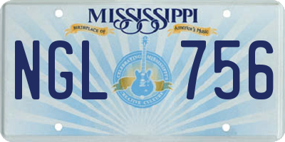 MS license plate NGL756