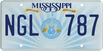 MS license plate NGL787