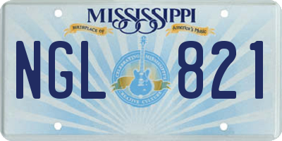 MS license plate NGL821