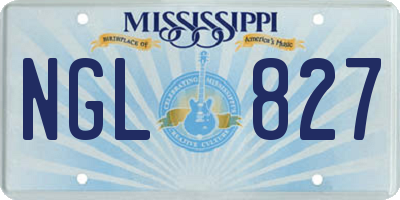 MS license plate NGL827