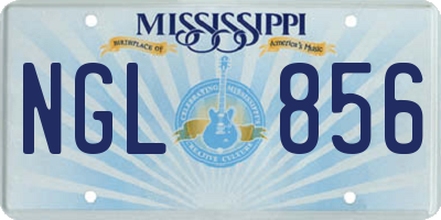 MS license plate NGL856