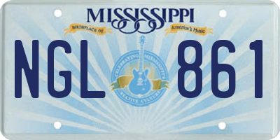 MS license plate NGL861