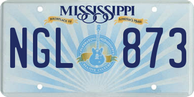 MS license plate NGL873