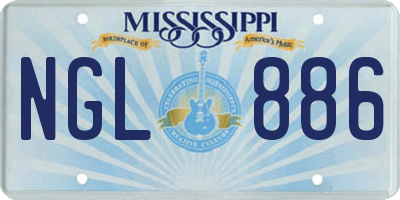 MS license plate NGL886