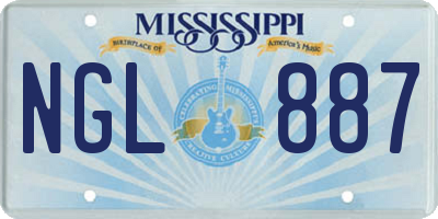 MS license plate NGL887
