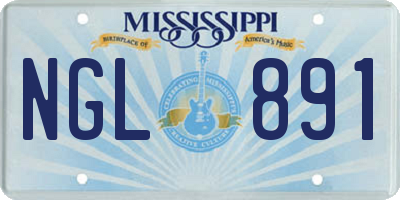 MS license plate NGL891