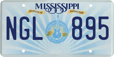 MS license plate NGL895