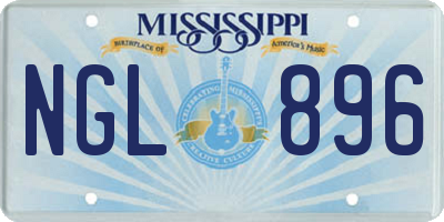 MS license plate NGL896