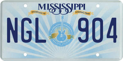 MS license plate NGL904