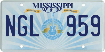 MS license plate NGL959