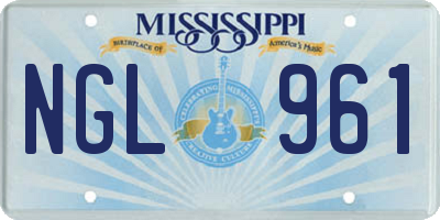 MS license plate NGL961