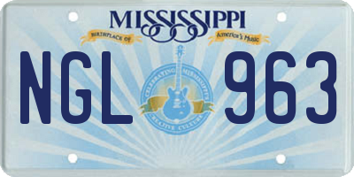 MS license plate NGL963