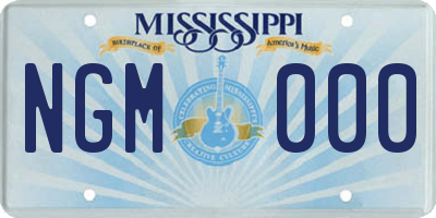 MS license plate NGM000