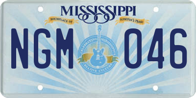 MS license plate NGM046