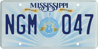 MS license plate NGM047