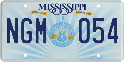 MS license plate NGM054