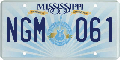 MS license plate NGM061