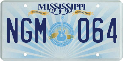 MS license plate NGM064