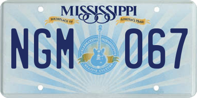 MS license plate NGM067