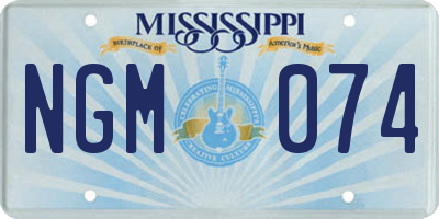 MS license plate NGM074