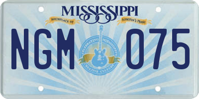MS license plate NGM075