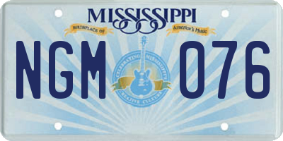 MS license plate NGM076