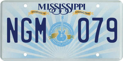 MS license plate NGM079