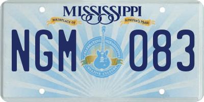 MS license plate NGM083