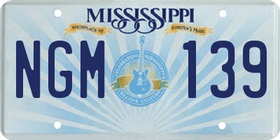 MS license plate NGM139