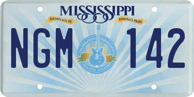MS license plate NGM142