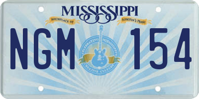 MS license plate NGM154