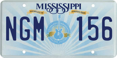 MS license plate NGM156