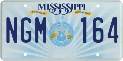MS license plate NGM164