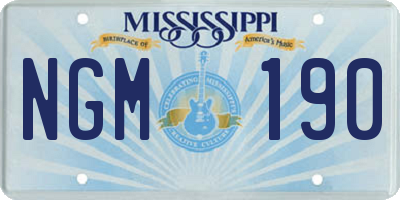 MS license plate NGM190