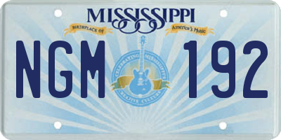 MS license plate NGM192