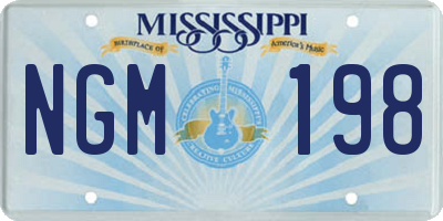 MS license plate NGM198