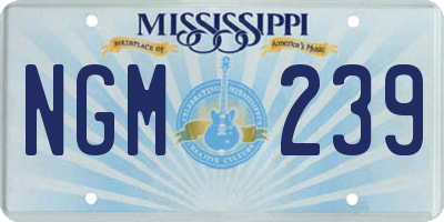 MS license plate NGM239