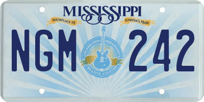 MS license plate NGM242