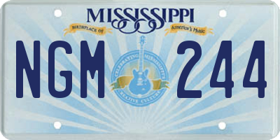 MS license plate NGM244
