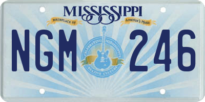 MS license plate NGM246