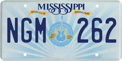 MS license plate NGM262